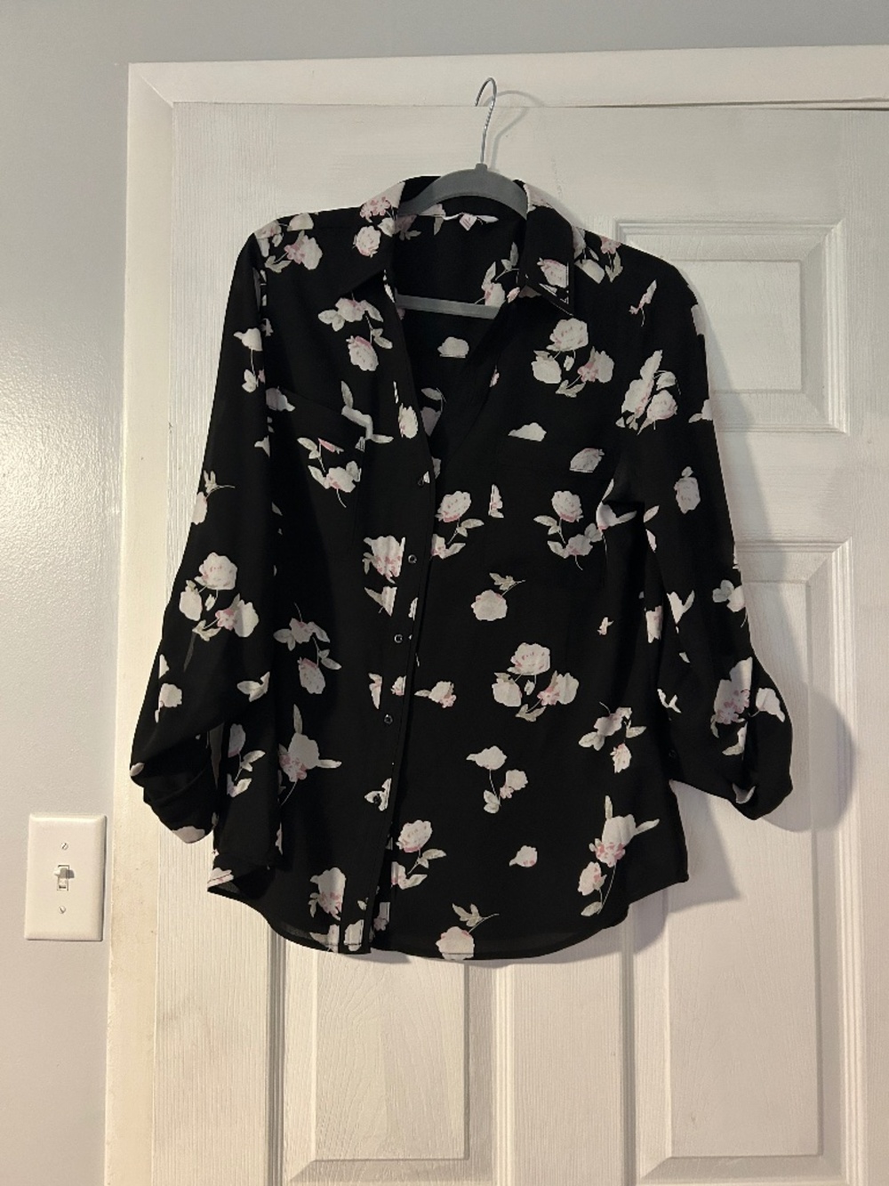 Floral Button Up Camp Shirt